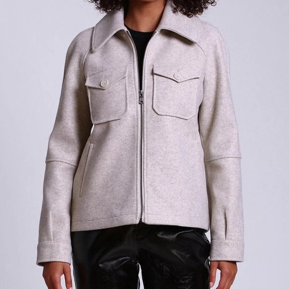 AVEC LES FILLES  ZIP FRONT SHACKET SMALL - Picture 1 of 16